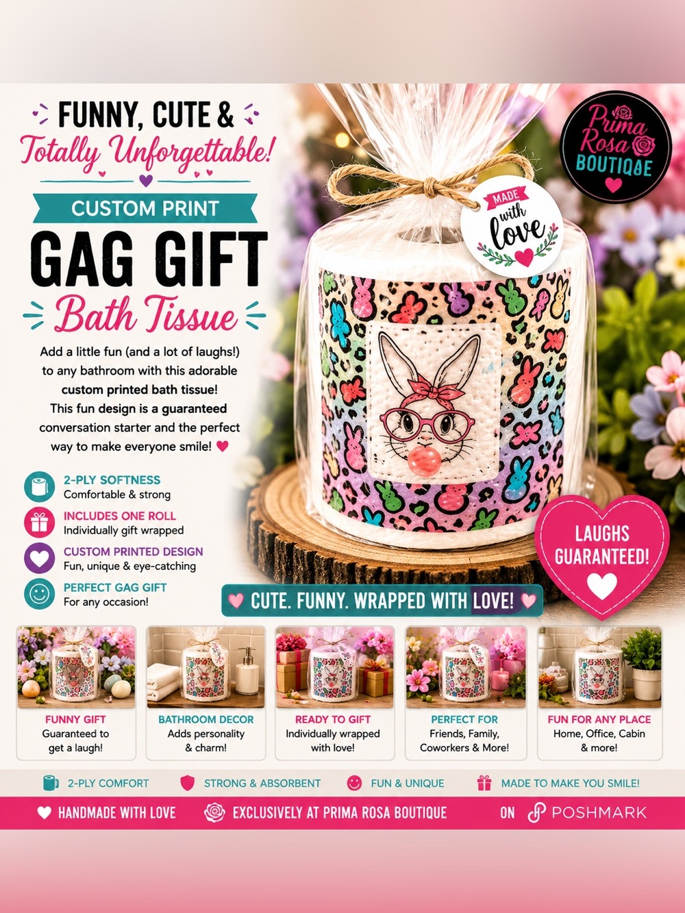 Bunny Print Toilet Paper